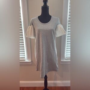 Vici Tee Shirt Dress with Ruffle Sleeves